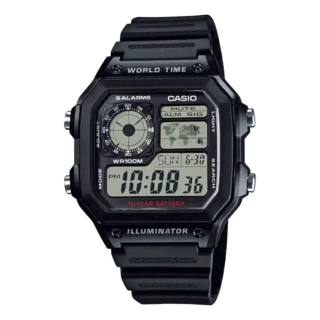 Casio AE-1200WH-1AV price in Pakistan - sporty world time digital watch