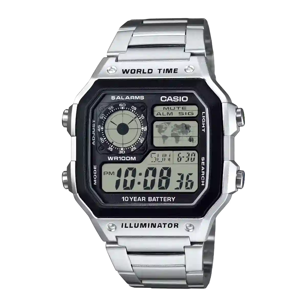 AE-1200WHD-1AV Casio AE-1200WHD-1AV price in Pakistan - stainless steel world time watch