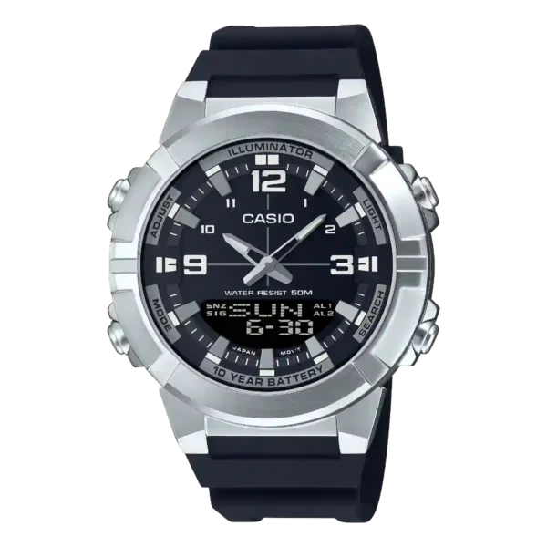 Casio AMW-870-1AV price in Pakistan - black resin analog digital watch