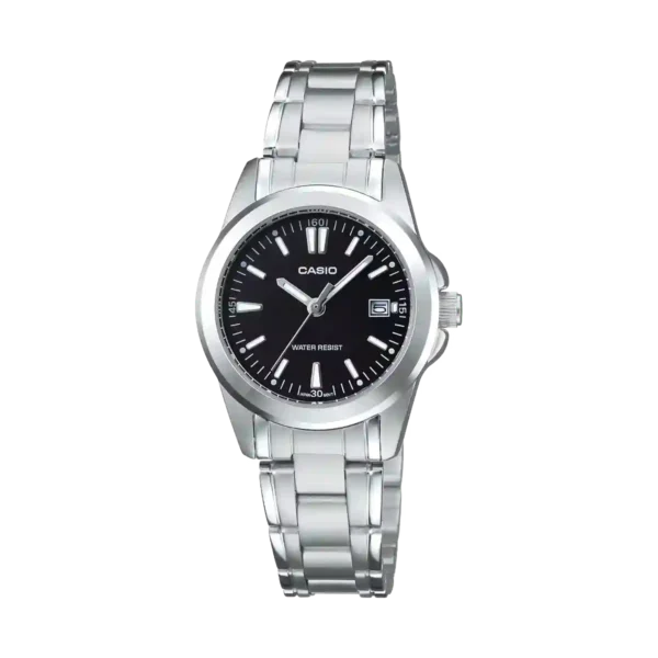 Casio LTP-1215A-1A2 price in Pakistan - black dial steel watch