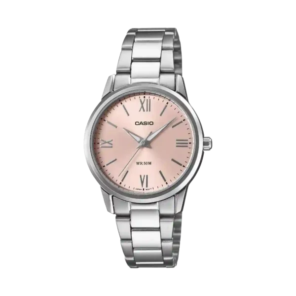 Casio LTP-1303DD-4AV price in Pakistan - pink dial ladies watch with Roman numerals
