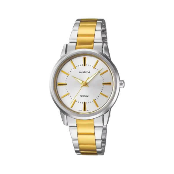 Casio LTP-1303SG-7AV price in Pakistan - two-tone gold silver ladies watch