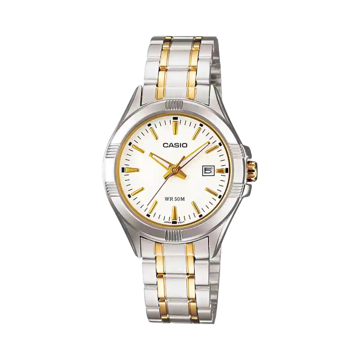 LTP-1308SG-7AV Casio LTP-1308SG-7AV price in Pakistan - two-tone ladies watch with fluted bezel