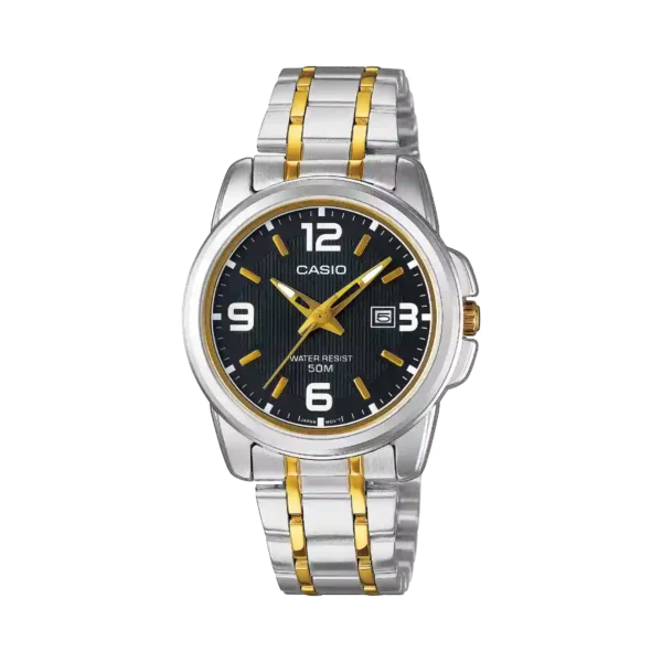 Casio LTP-1314SG-1AV price in Pakistan - two-tone ladies watch with bold numerals