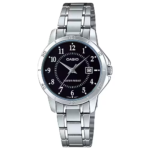 LTP-V004D-1B price in Pakistan - Casio steel watch with black dial