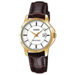 Casio LTP-V004GL-7A gold tone women's watch with brown leather band price in Pakistan