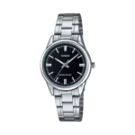 Casio LTP-V005D-1A women's silver stainless steel watch with black dial price in Pakistan