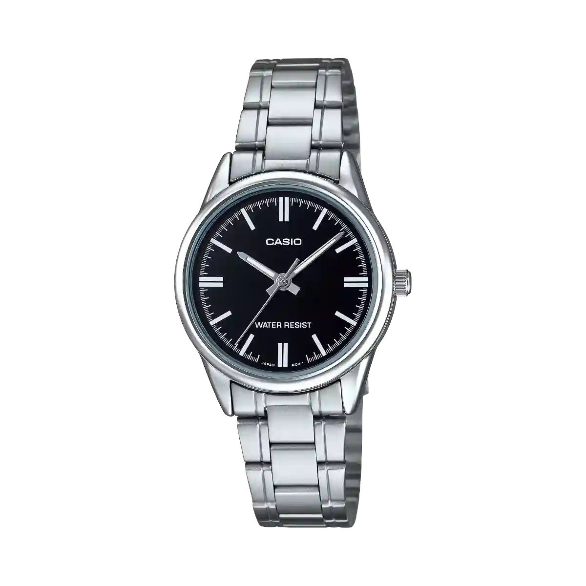 LTP-V005D-1A Casio LTP-V005D-1A women's silver stainless steel watch with black dial price in Pakistan