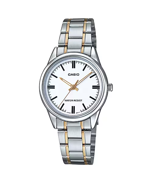 Casio LTP-V005SG-7A price in Pakistan - two tone steel watch