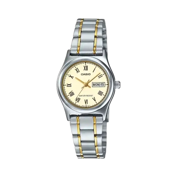 Casio LTP-V006SG-9B price in Pakistan - two tone Roman numeral watch