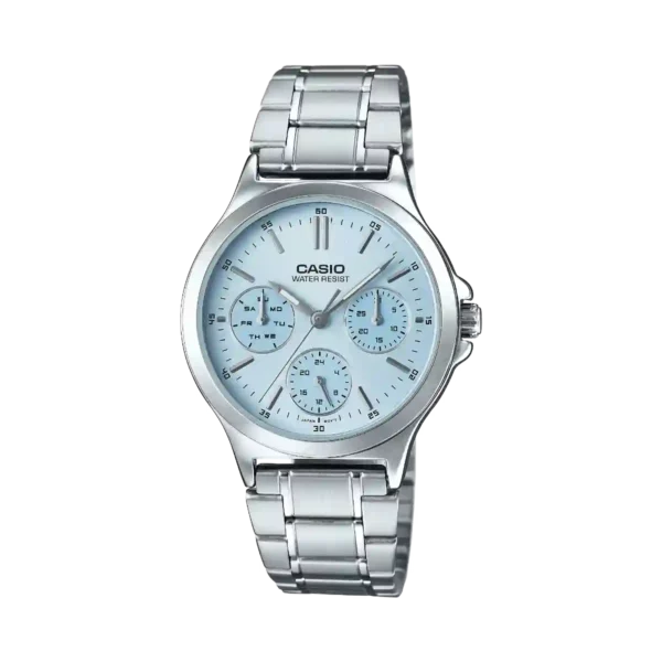 Casio LTP-V300D-2A price in Pakistan - multi-dial light blue watch