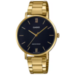 Casio LTP-VT01G-1B price in Pakistan - gold tone black dial watch