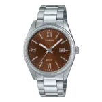 Casio MTP-1302DD-5AV brown sunray dial stainless steel wrist watch in Pakistan