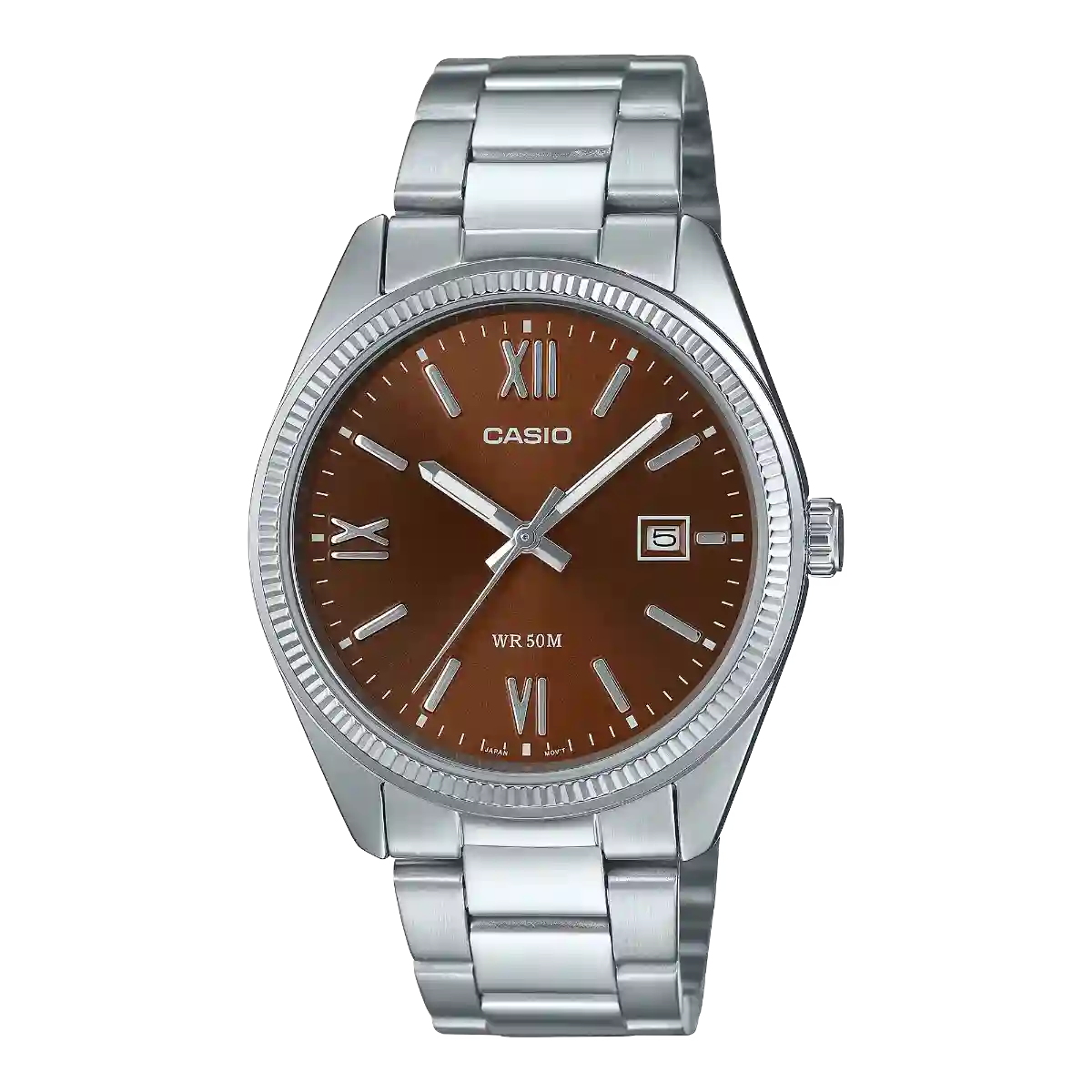 MTP-1302DD-5AV Casio MTP-1302DD-5AV brown sunray dial stainless steel wrist watch in Pakistan