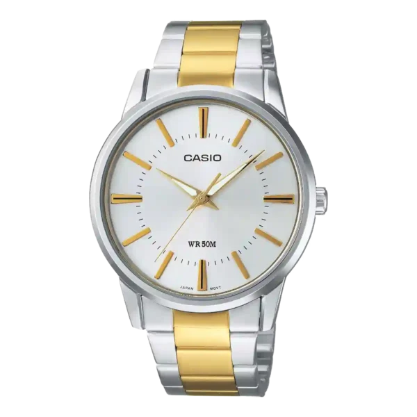 Casio MTP-1303SG-7AV two-tone gold and silver wrist watch for men in Pakistan