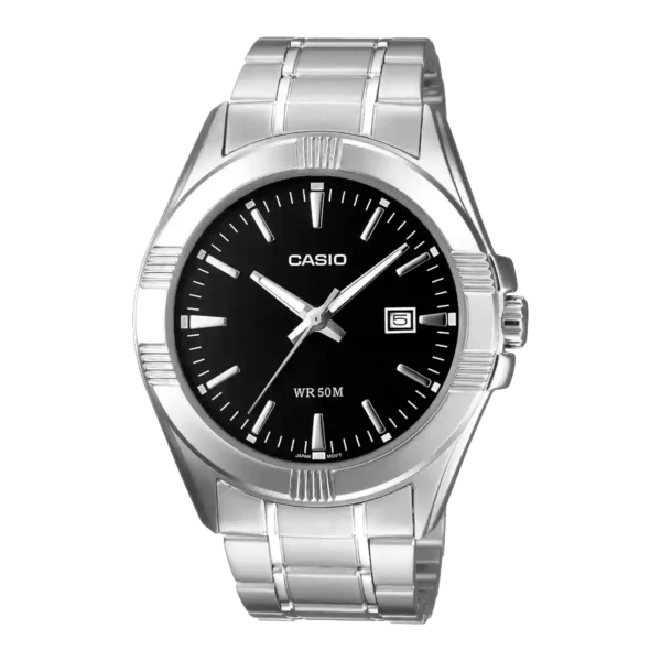 Casio MTP-1308D-1AV black dial stainless steel wrist watch for men in Pakistan
