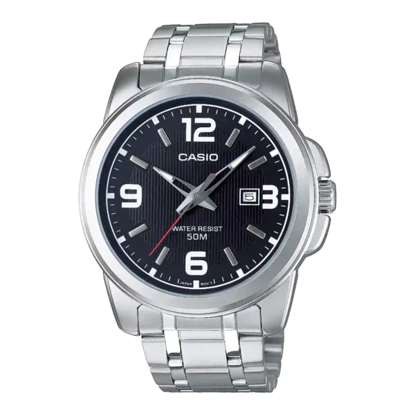 Casio MTP-1314D-1AV price in Pakistan - steel watch with bold Arabic numerals