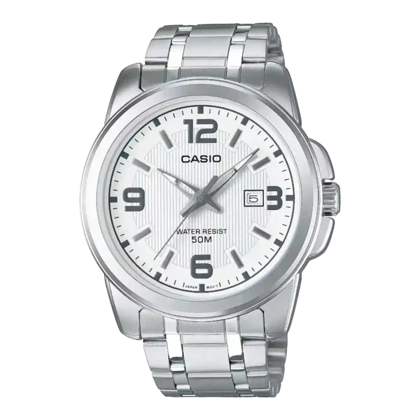 MTP-1314D-7AV price in Pakistan - Casio steel watch with white dial