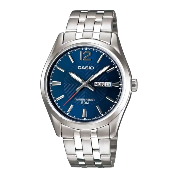 Casio MTP-1335D-2AV price in Pakistan - blue dial day date watch