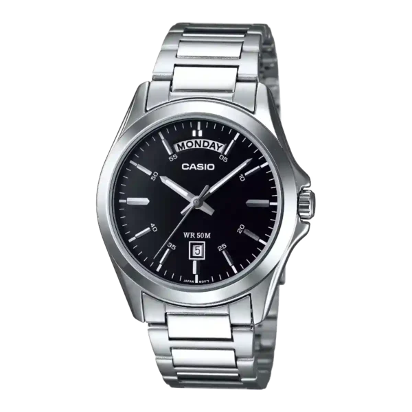 MTP-1370D-1A1V price in Pakistan - Casio steel watch with day date display