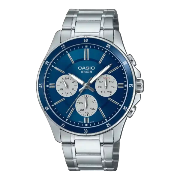 Casio MTP-1374D-2A3V price in Pakistan - blue dial steel watch