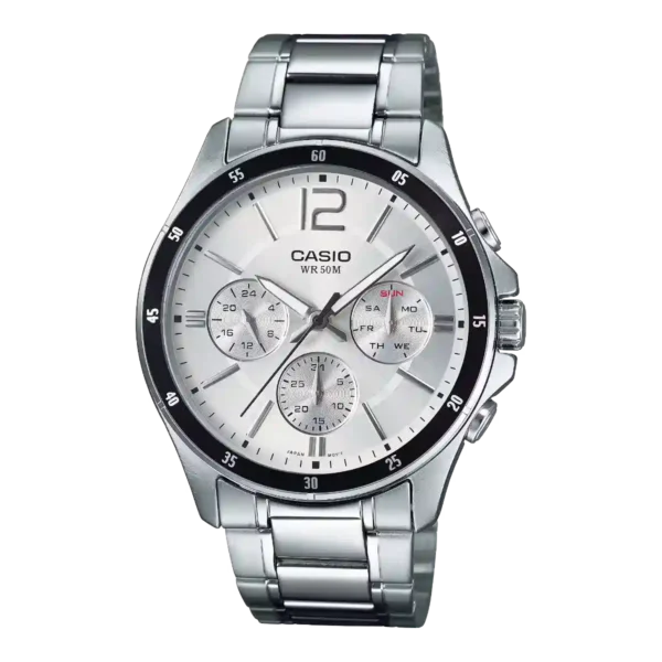 MTP-1374D-7AV price in Pakistan - Casio multi-dial watch with white dial