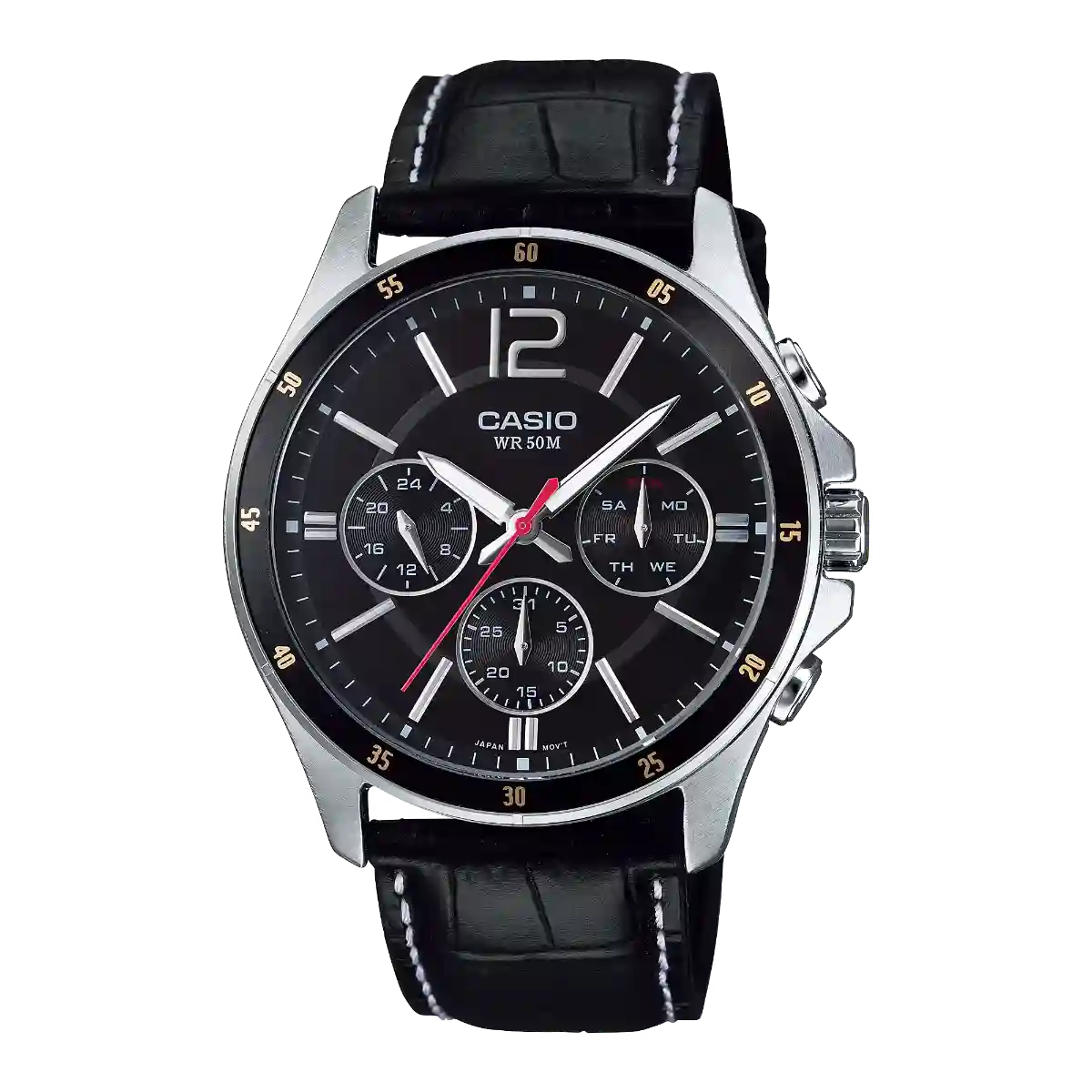 MTP-1374L-1AV MTP-1374L-1AV price in Pakistan - Casio multi-dial watch with leather band