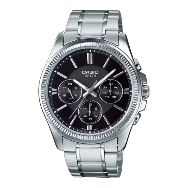 MTP-1375D-1AV price in Pakistan - Casio multi-dial watch with fluted bezel
