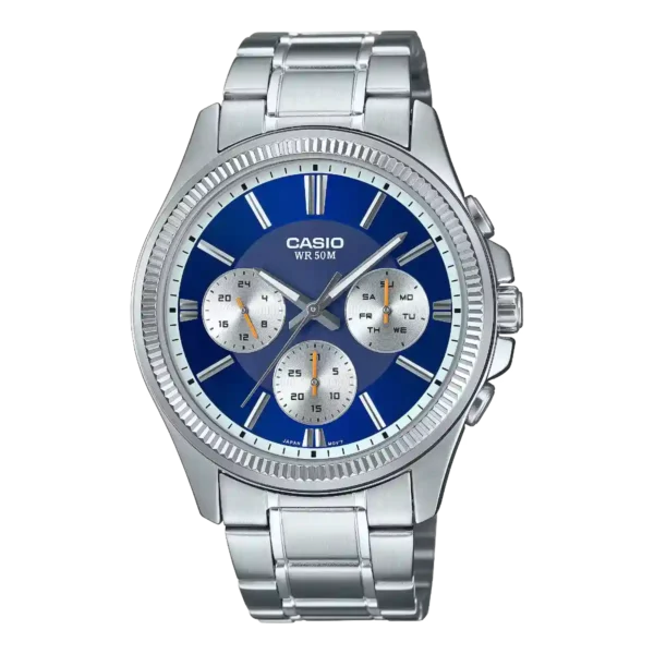 MTP-1375D-2A1V price in Pakistan - Casio multi-dial watch with blue dial