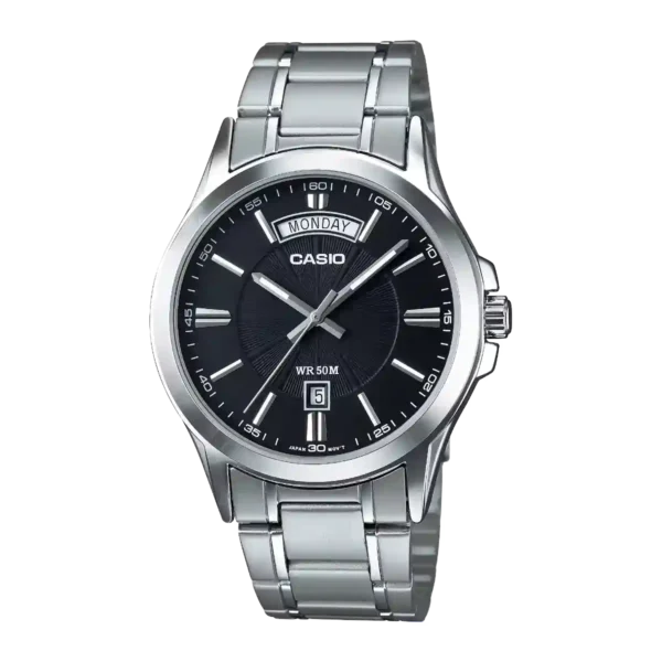 MTP-1381D-1AV price in Pakistan - Casio steel watch with day date display