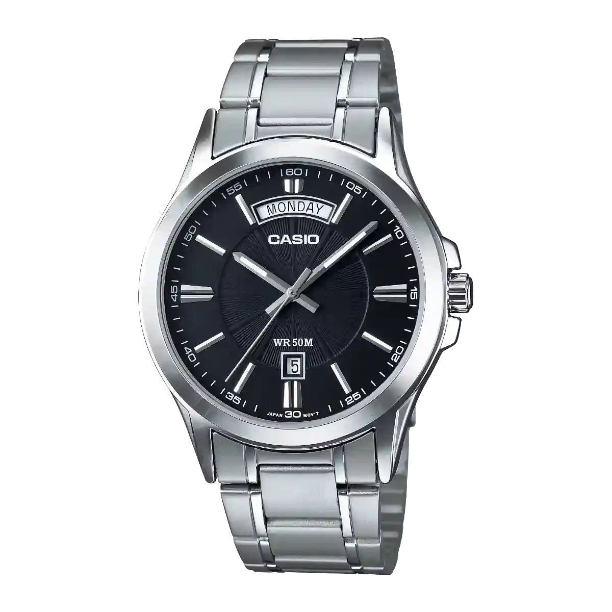 MTP-1381D-1AV MTP-1381D-1AV price in Pakistan - Casio steel watch with day date display
