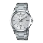 MTP-1381D-7AV price in Pakistan - Casio steel watch with silver sunburst dial