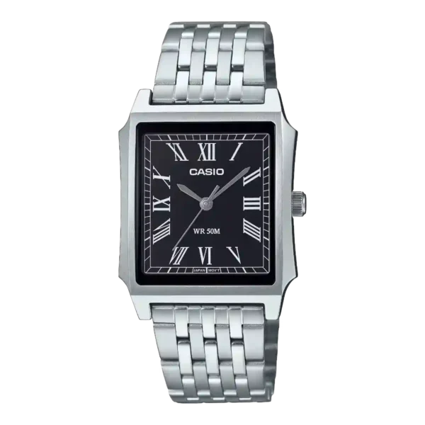 Casio MTP-B190D-1BV price in Pakistan - square black dial Roman numeral watch