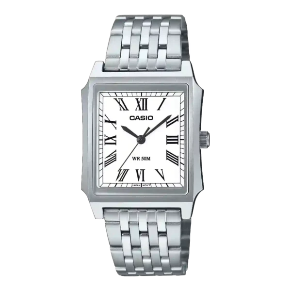 Casio MTP-B190D-7BV price in Pakistan - square white dial Roman numeral watch