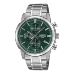 Casio MTP-E510D-3AV price in Pakistan — green dial chronograph steel watch