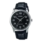 Casio MTP-V001L-1B price in Pakistan - black dial leather band watch