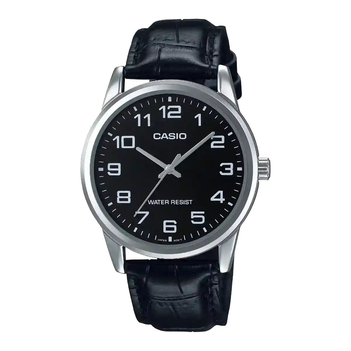 MTP-V001L-1B Casio MTP-V001L-1B price in Pakistan - black dial leather band watch