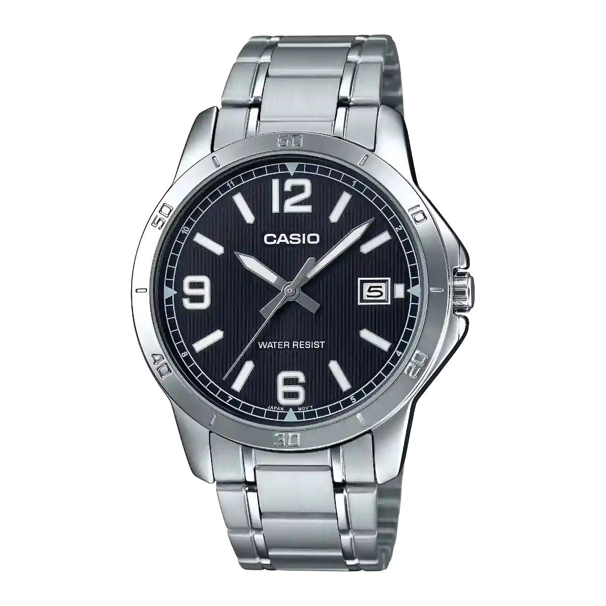MTP-V004D-1B2 Casio MTP-V004D-1B2 price in Pakistan – black dial stainless steel watch