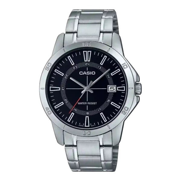 Casio MTP-V004D-1C price in Pakistan – black dial stainless steel watch