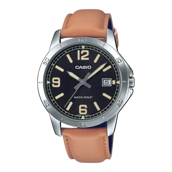 MTP-V004L-1B2 price in Pakistan - Casio field watch with tan leather band