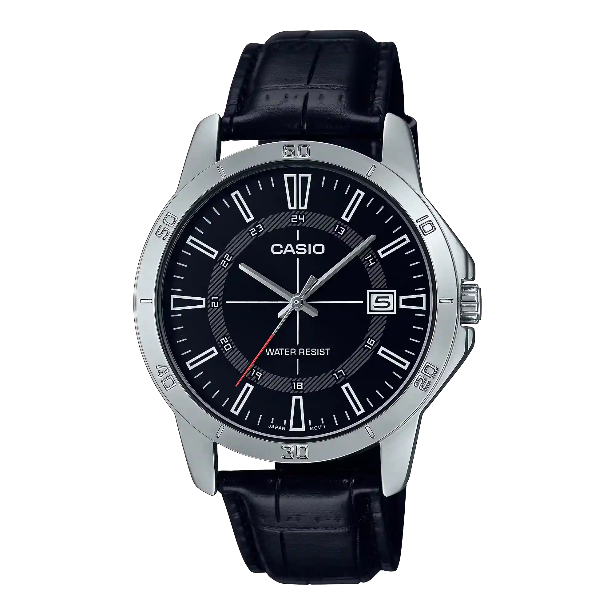 MTP-V004L-1C MTP-V004L-1C price in Pakistan - Casio watch with black dial and 24-hour track