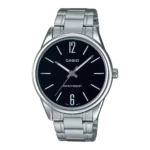 MTP-V005D-1B price in Pakistan - Casio watch with black dial and steel band