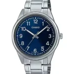 MTP-V005D-2B4 price in Pakistan – Casio blue dial Arabic numeral steel watch
