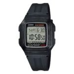 Casio F-201WA-1A price in Pakistan black resin digital watch with 5 alarms and dual time