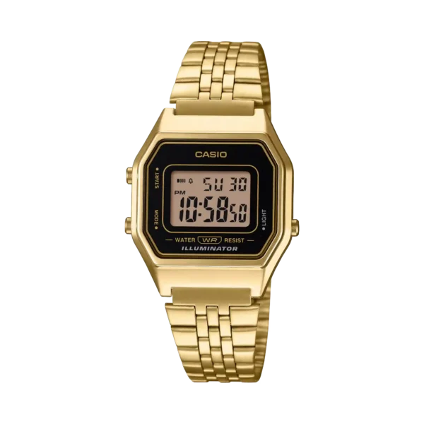 Casio LA680WGA-1 price in Pakistan gold tone unisex digital watch with steel bracelet