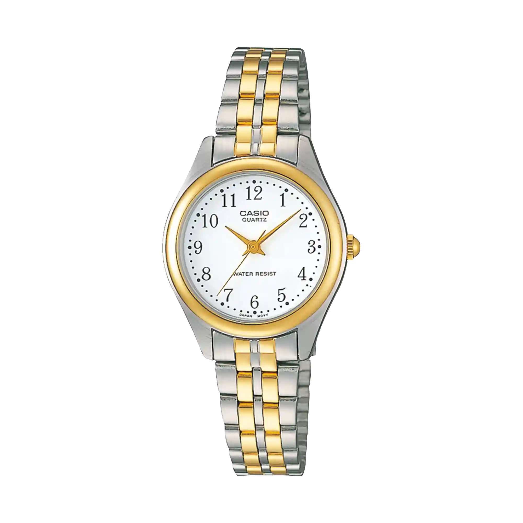 LTP-1129G-7BR Casio LTP-1129G-7BR price in Pakistan – two-tone ladies watch with white dial