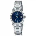 Casio LTP-V002D-2B3 price in Pakistan ladies blue dial stainless steel analog watch with date