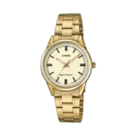 Casio LTP-V005G-9A price in Pakistan ladies gold tone stainless steel analog watch with cream dial