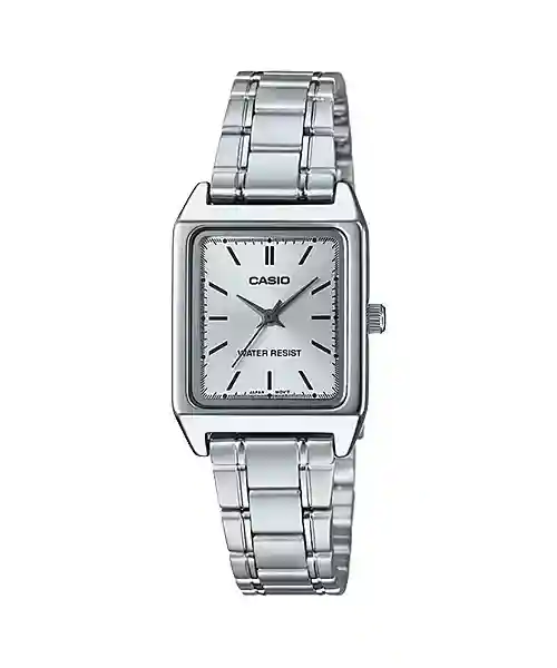 LTP-V007D-7E Casio LTP-V007D-7E price in Pakistan – all silver rectangular ladies watch with silver dial