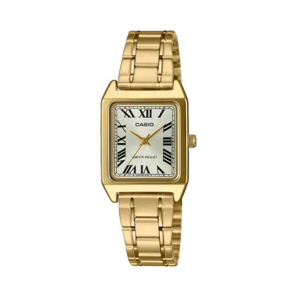 Casio LTP-V007G-9B price in Pakistan – gold tone ladies watch with Roman numeral dial